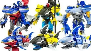 Transformers Captin Shark KFC Sencho Barbosa Haiku Tsunami Shark Submarine Robot Toys