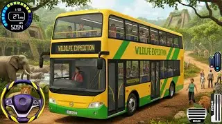 New Real Double Decker Bus Simulator 3D 2026 - Offroad and City Bus Driving -  Android Gameplay