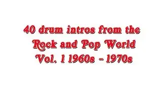 Drum Intros 1960s   1970s