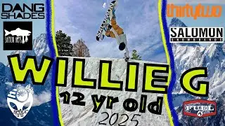 Snowboarding insane 12 year old - Willie G 2025 season edit #snowboarding #snowboard #snow  #style 