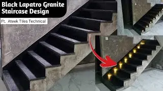 Lapatro Granite | Staircase design| Antiskid stairs | Ateek Tiles Technical |