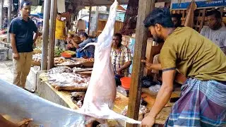 Amazing Goat Cutting Cleaning Skill by Expert Butcher in Bangladesh. mutton cutting