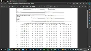 OMR sheet in ms excel.