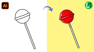 How to draw a Lollipop Candy in Adobe Illustrator | Lollipop Vector Design Tutorial