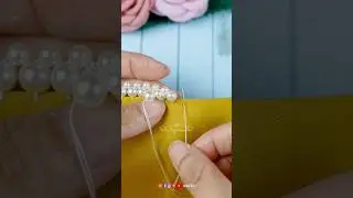 Glam up your fabric: Sew beads or pearls along the edge ❤️