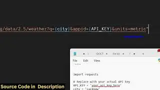 Python Script to Fetch Real Time Weather Data from OpenWeatherMap API For any City