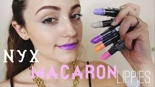Обзор/ Свотчи помад! НОВЫЕ ПОМАДЫ ДЛЯ ГУБ NYX MACARON!