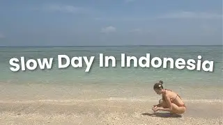 Slow day vlog Indonesia ☀️ cozy breakfast, cleaning shoes, sea swim | silent vlog