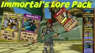 Wizard101: New Immortal's Lore Pack W/ 3 Spells, Wand, Gear, Pet