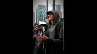 Cole and Professor Gizmo Jammin' at Seattle May Day Protest