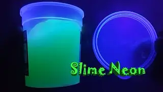 SLIME NEON COLORIDO QUE BRILHA MUITO NO ESCURO ( fosforesc&ecirc;ncia com e sem  luz negra )