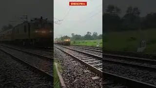 Honking WAG 9 in rain🔥👮#shorts #india #train #viral #monsoon