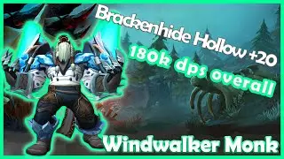 +20 Brackenhide Hollow | 10.1.5 | 180k overall | Windwalker Monk | Dragonflight | MM+ | Fortified