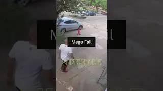 Mega Fail Sinkhole #fail #shorts #sinkhole