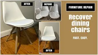 How to recover a dining chair | An easy and fast furniture upcycling project #upcyclefurniture