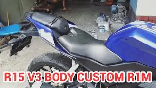 YAMAHA R15 V3 MODIFIKASI BODY CUSTOM MODEL R1M