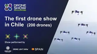 Drone show in Chile (200 drones) by UMILES ENTERTAINMENT