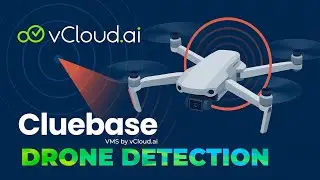 Drone detection with CCTV cameras and AI created by vCloud.ai