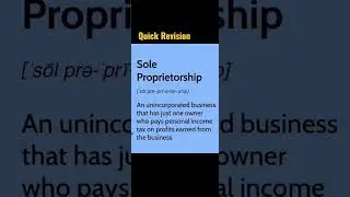 Define Sole Proprietorship | Chapter #2 Forms of Business Ownership | #SoleProprietorship #12thcbse
