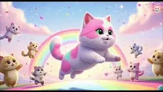 🎈 Jumping Games Song &ndash; Puffy Cat 😺🎶 | Fun Kids Song, Toddler Jump Rhyme & Preschool Action Play 🌟💜
