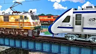 WAP7 RESCUE VANDE BHARAT EXPRESS TRAIN I BUMPY RAILROAD I Train Simulator JK I Railworks 3