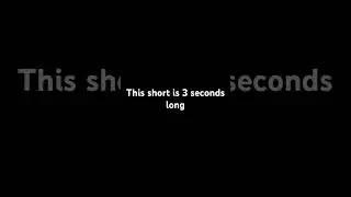 Is it three seconds?