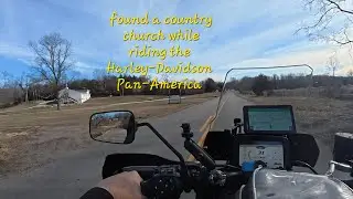 Harley-Davidson Pan-America  we found a Country church  on our Adventure 