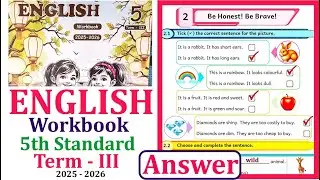 5th standard English workbook term 3 unit 2 Be Honest Be Brave l Be Honest Be Brave workbook 2026