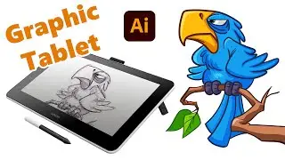 Character Design with Wacom Graphic Tablet (Pen Tablet) - Adobe Illustrator tutorials