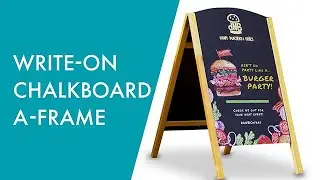 Custom Printed Write-On Chalkboard A-Frame Signs | Displays2go&reg;