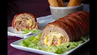 Ham and Cheese Stuffed Meatloaf ⭐️Very easy and very rich