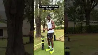 Biceps avec &eacute;lastiques entra&icirc;nement efficace &agrave; la maison #biceps   #musculation #fitness #elastico