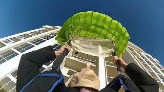 Craziest BASE jump ever, jumping inside a casino!