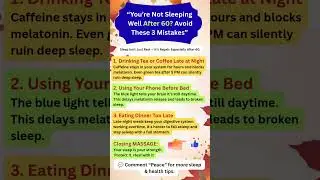 Bad Sleep After 60? Avoid These 3 Mistakes!