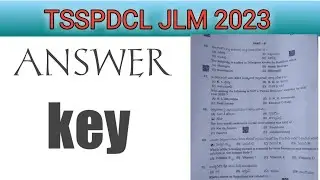 ఈరోజు JLM exam answer key | Tsspdcl jlm 2023 part b answers