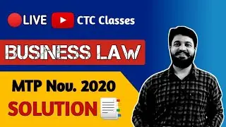 CA Foundation Business Law Nov 2020 MTP Solution l CTC