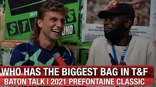 Asking Pro Runners Who Has The Most Range in Track & Field | Black Air Force 1 Energy? | BATON TALK