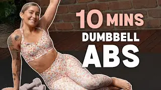 10 Min CORE STRENGTH // Dumbbell Workout | NO REPEAT | Beginner Friendly 4K