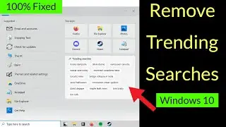 How to Remove Trending Searches from Search Bar in Windows 10?