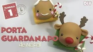 DIY - PORTA GUARDANAPOS EM BISCUIT -Equipe Faby Rodrigues - VLOGMAS #1