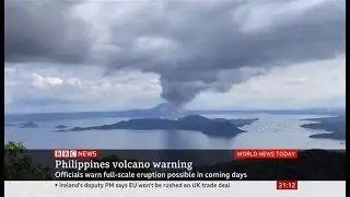 Taal volcano erupts evacuations and health warnings (Philippines) ITV & BBC News 12th January 2020