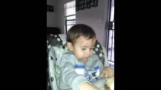 Vincent eating his own UFO ICE CREAM
