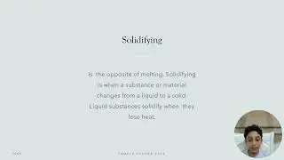 Melting and solidifying