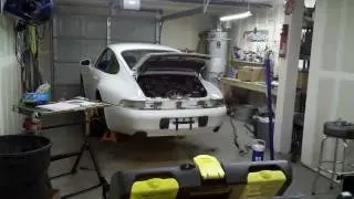 Porsche 993 One Man Engine Drop Time Lapse (with cat's assistance!)