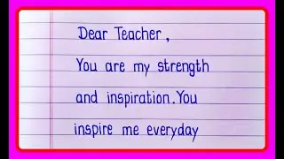 Teachers Day Card Writing | Happy Teachers Day 2023 | Teachers Day Letter Writing In English