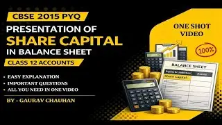 CBSE 2015 Previous Year Question | Share Capital in Balance Sheet | Class 12 Accounts
