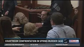 Courtroom confrontation in Spring murder case