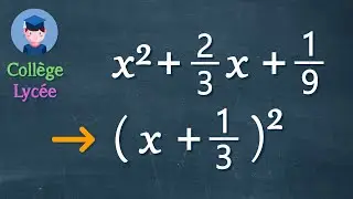 Factoriser des expressions avec des fractions à l'aide des identités remarquables - Collège Lycée