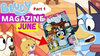 ‼️ BLUEY Magazine - June Issue Part 1 😮 | Bluey Books & Crafts | Disney Jr | ABC Kids
