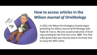 Access to the Wilson Journal of Ornithology